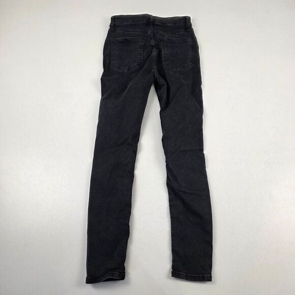 We The Free People Sabrina Super Skinny Black Distressed Jeans Womens 25 - Picture 7 of 14